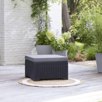 Pouf d'extérieur gris California Keter
