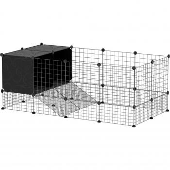 Arredo Cages “Nero” 31 Pannelli, Modulare per Piccoli Animali
