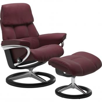 Stressless® Relaxsessel »Ruby« Set, Signature Base, Größe S, Braun/Schwarz