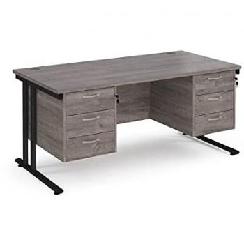Maestro 25 Straight Desk with Pedestals 1600mm x 800mm