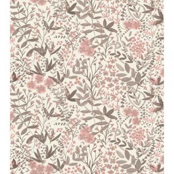 Vliestapete 580761 Pink Braun Weiß Country Charme