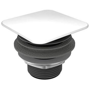 Kaldewei Permanentablaufventil 3905 905900000001 eckiger, emaillierter Deckel weiß