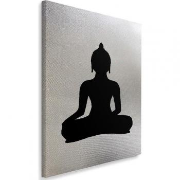 Affiche bouddha zen monochrome noir
