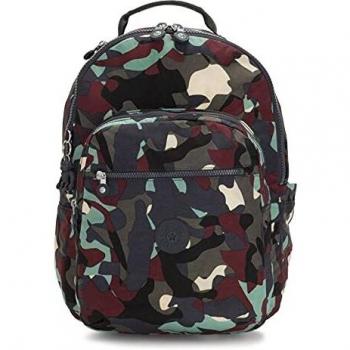 Kipling Seoul Sac à dos, 44 cm, 27 litres, Multicolore (Camo L)