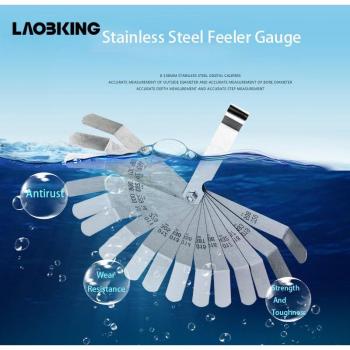 High-Precision Feeler Gauge Set 16pcs 0.127-0.508mm