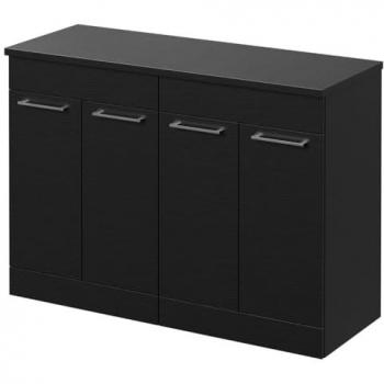 1200mm Nero Oak Vanity Unit with 4 Doors