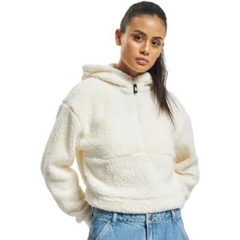 Teddy Zipper Hoodie Damen Sweatjacke Weiß 3XL