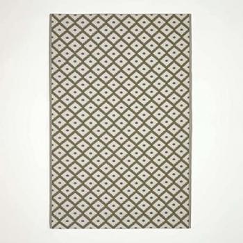Homescapes May Geometric Green Outdoor Rug Waterproof, 120 x 180 cm