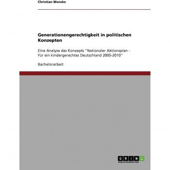 Wenske, Christian: Generationengerechtigkeit in politischen Konzepten