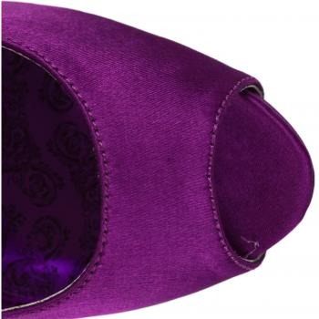 Bordello by Pleaser BELLA-12R Satin‑Lila Pumps – US 10 / EU 40