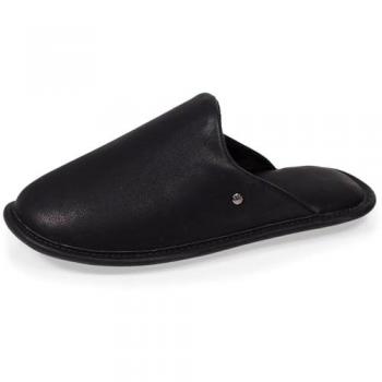 Mules Isotoner ultra confortables pour homme en noir
