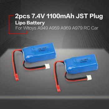 7.4V 1100mAh LiPo Battery for Wltoys V353 A949 A959 A969 A979 k929 RC Boats