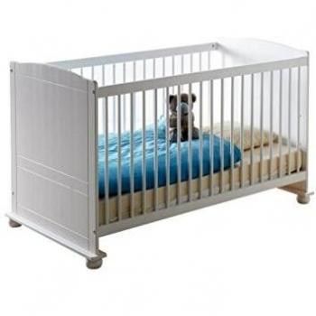 Ticaa Babybett Gitterbett Adam Kiefer Weiß