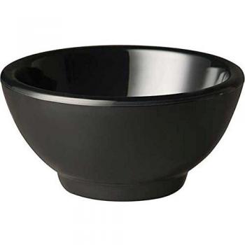 APS GF143 Pure Melamine Round Bowl, 90mm, Black