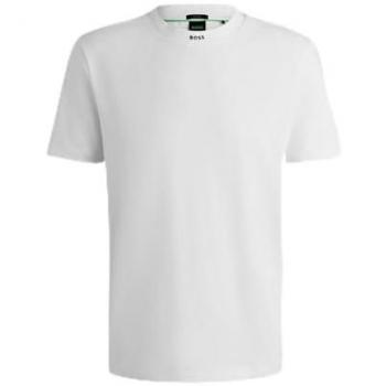 BOSS Green T-Shirt mit Logo am Kragen