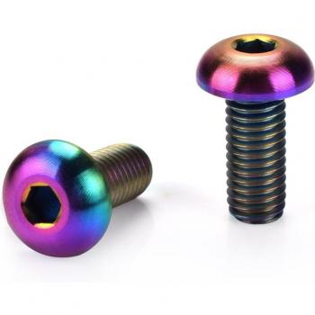 Colorful M5*12mm Titanium Bicycle Bottle Holder Bolts