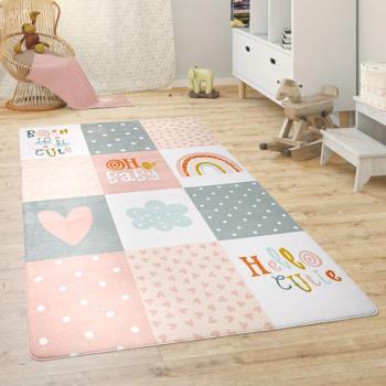 Tapis Pailleté Bébé et Petits Animaux – Paco Home