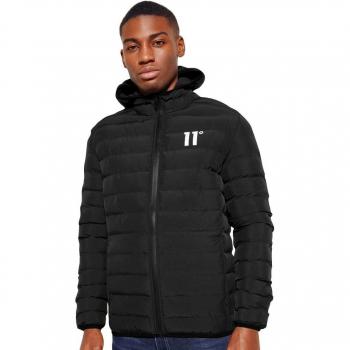 Chaqueta Negra Acolchada 11 Degrees para Hombre