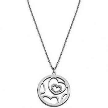 Collar Lotus Style para mujer con diseño de corazones en acero inoxidable