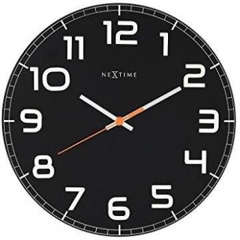 Horloge Murale Classy Round Noir – Nextime 8817zw