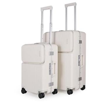 All‑Weather White Hard Case Duo – 26” Main + 20” On‑The‑Go