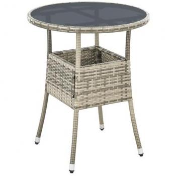Juskys Yoro Polyrattan Beistelltisch rund