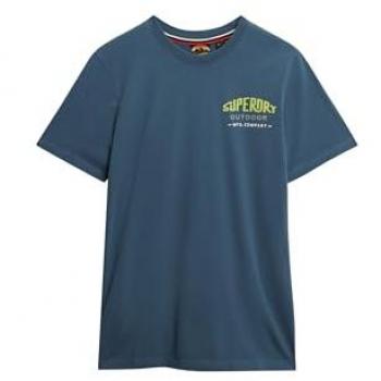 T-shirt Superdry à Manches Courtes Bleu Montagne S