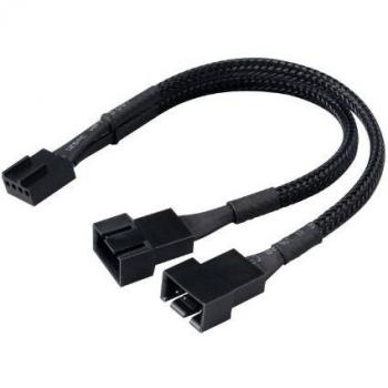 Akasa PWM Fan Splitter Cable, 2 PWM Fans from Single PWM Header, 15cm