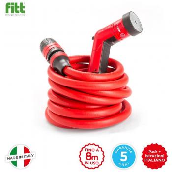 Set tubo estensibile per irrigazione YoYo 2.0 da 8 m, dotato di lance e 2 adattatori