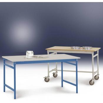 Table Manuflex avec plateau PVC gris clair