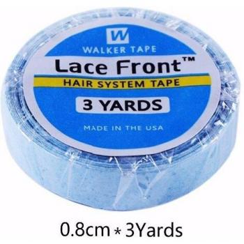 Blaues Doppelseitiges Klebeband für Lace-Perücken 0,8 cm x 3 Meter