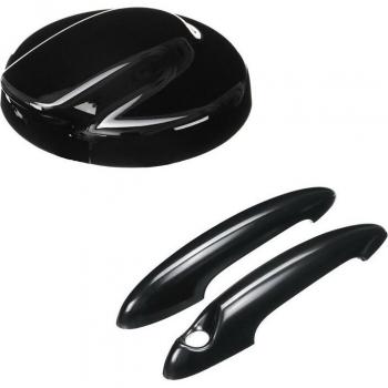 Black ABS Handle Shield for MINI Cooper Series + 2 Fuel Caps (BMW Mini Gen 2)