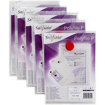 Snopake Polyfile Wallet A7 Clear 5 Pack