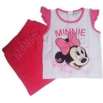 Disney Baby Completo Minnie T-Shirt + Pantaloncino Fucsia 24 Mesi