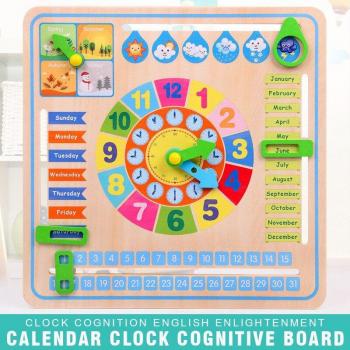 Holz Uhr mit integriertem Kalender
