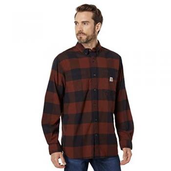 Carhartt Camicia Flanella a Spina di Pesce Rosso S