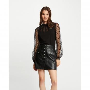 Blusa de Mujer Morgan Negra de Encaje
