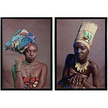 Bild DKD Home Decor Koloniale Afrikanische Kunst (65 x 3,5 x 90 cm) (2 Stück)