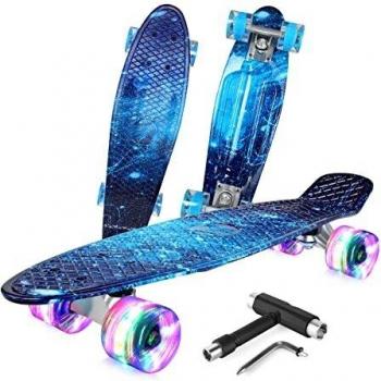 BELEEV 22 Inch Complete Skateboard for Kids and Teens