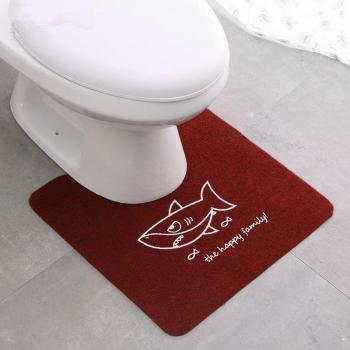 Bathroom Anti-Slip U-Shaped Rug 50x50cm