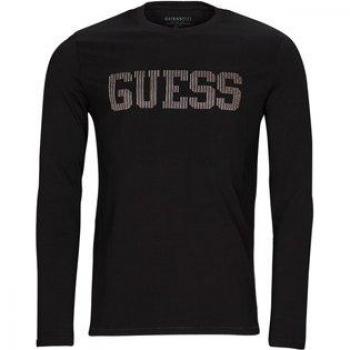 Guess Men's Long Sleeve ERMAK Tee in Black