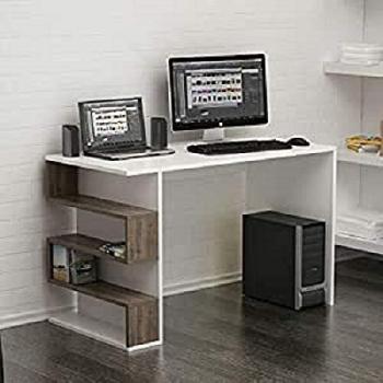 Scrivania Limber Homemania Bianco‑Noce 120×60×75 cm