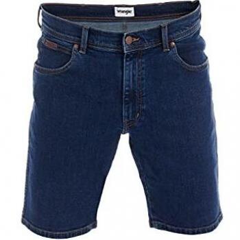 Wrangler Herren Jeans Short Texas Kurze Stretch Shorts Regular Fit Baumwolle Bermuda Sommer Hose Blau Schwarz w33
