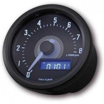 Compteur moto Daytona Velona 60, noir 200 km/h