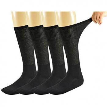 Yomandamor Men's Bamboo Diabetic Socks Over the Calf Loose Top