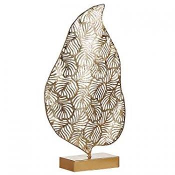 Deko-Objekt Gold Eisen 47 cm Blattmotiv