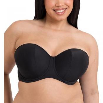 Curvy Kate Women's Luxe Strapless Multiway Underwired Bra – Jet Black (34HH)