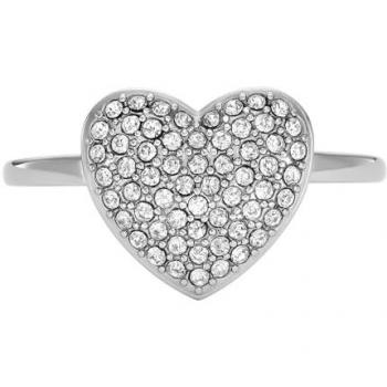 Fossil Fingerring SADIE Edelstahl mit Glasstein
