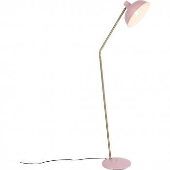 Retro Pink & Bronze Floor Lamp by QAZQA – Milou