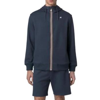 Sweat à capuche K-way bleu homme
